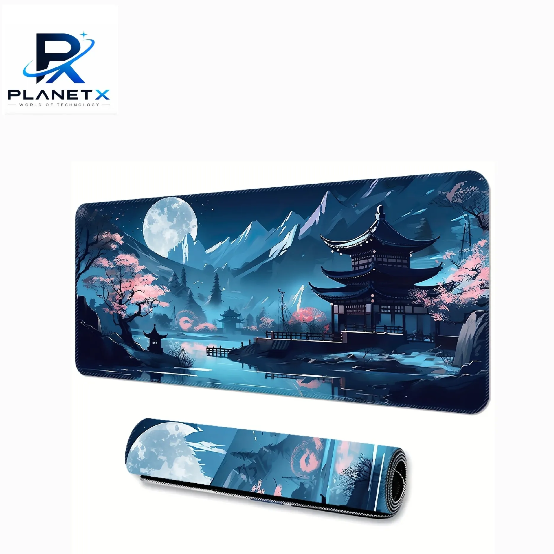 Japanese Large Size Ancient Style Pattern Mouse Pad, Non-Slip, Stain-Resistant, Washable, Overlocked Edges, Office Desk Accessory, Great