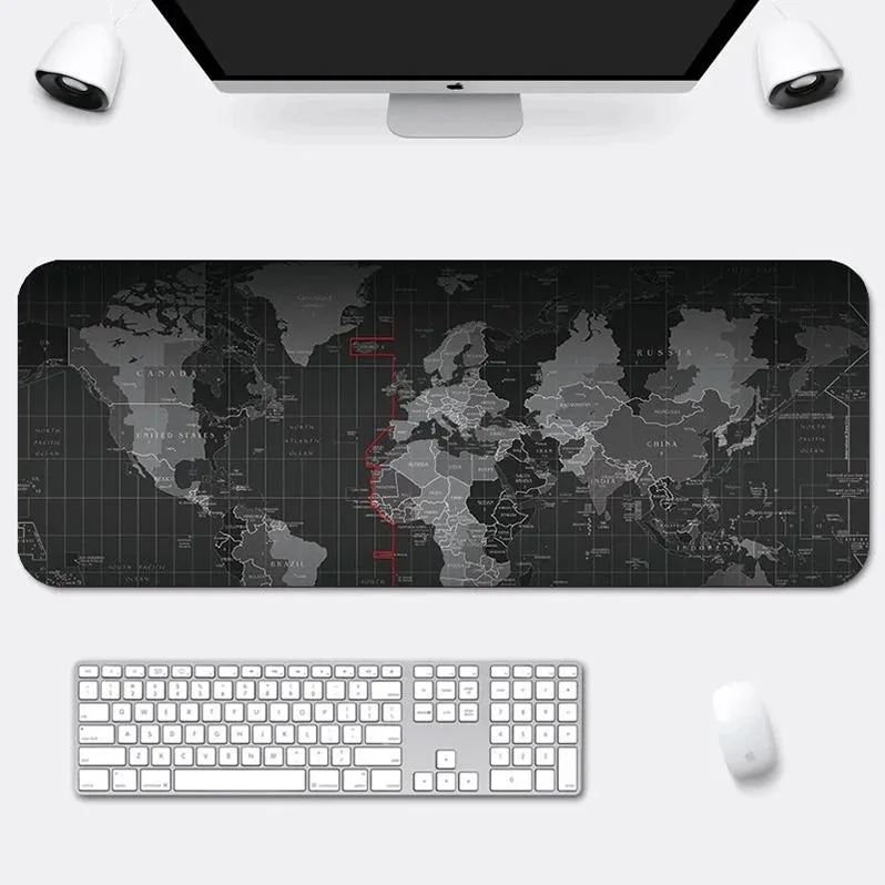 Office Mouse Pad - World Map - Gaming Large Size 30cmx70cm,11-8 inches X 27.5 inches