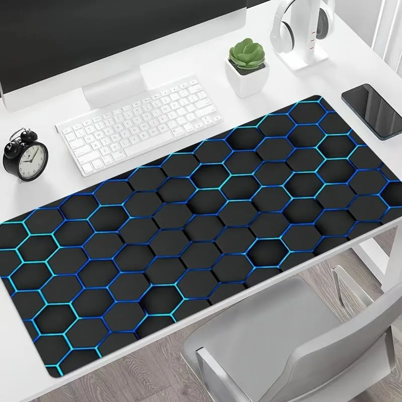Blue Hexagon Honeycomb Extended Mouse Pad – 900x400mm (2mm)