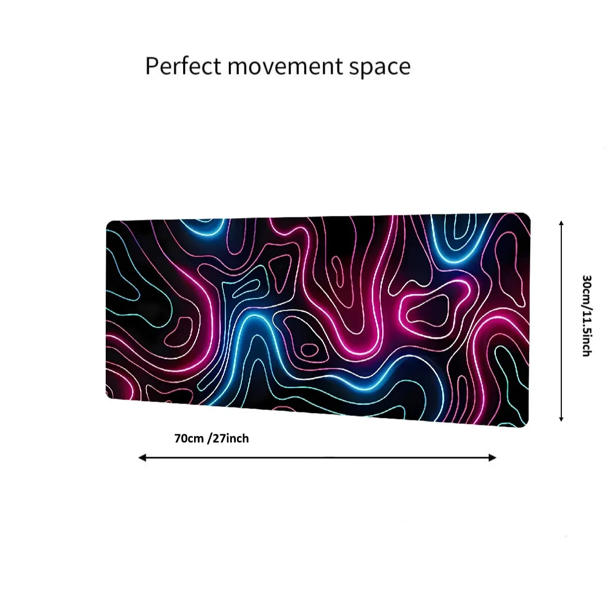 Gaming Mouse Pad for Computer Desktop Heated Wireless Charging 2mm Thick Square Design