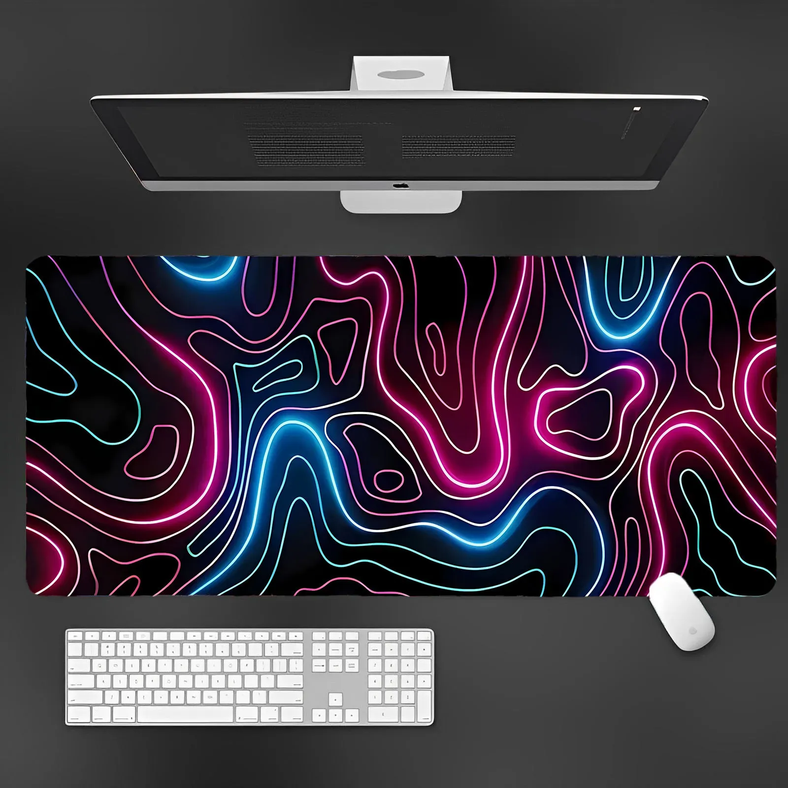 Gaming Mouse Pad for Computer Desktop Heated Wireless Charging 2mm Thick Square Design hover