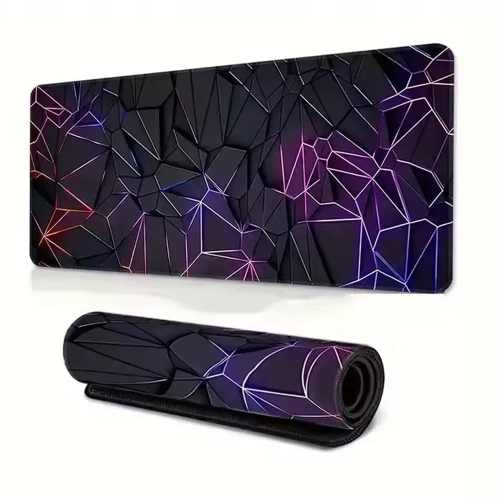 Patchwork Pattern Eco-friendly Gaming Mouse Pad Natural Non-Slip Rubber Base Waterproof Office Home hover